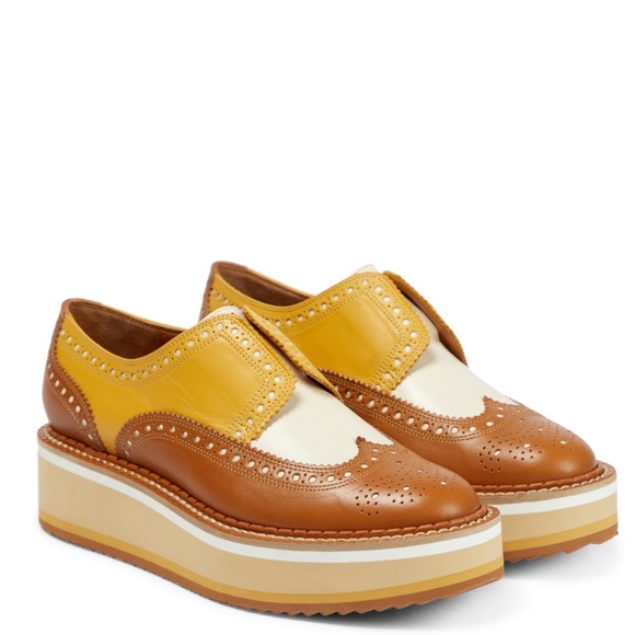 Clergerie Paris  Becka leather platform brogues - Picture 1 of 7